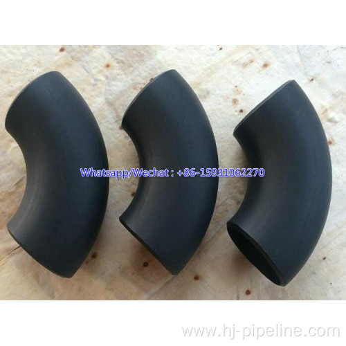 90deg Long radius pipe elbow black color